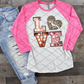 LOVE with Leopard Print Lips, Valentine's Day, Ready to press, Sublimation Transfer