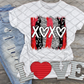 XOXO Brushstroke, Valentine's Day, Ready to press, Sublimation Transfer