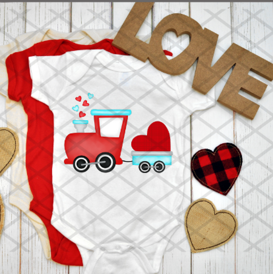 Love Train, Leopard Print, Valentine's Day, Ready to press, Sublimation Transfer
