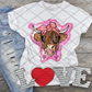 Valentine Cow, Valentine's Day Ready to press, Sublimation Transfer