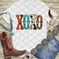 XOXO Western Valentine, Valentine's Day Ready to press, Sublimation Transfer