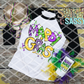 HTV Mardi Gras with Ribbon, Mardi Gras, Ready to Press Transfer
