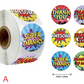 Super Hero Thank You Roll of 500 Stickers, Packaging Sticker