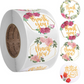 Floral Thank You Roll of 500 Stickers, Packaging Sticker