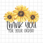 Thank you for your order! 0.11 cents, Packaging Sticker 2x1.8