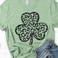 Leopard Print Shamrock Screen print transfer