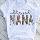 HTV Blessed Nana, Leopard print Transfer