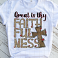 Great is thy Faithfulness, Leopard Print Sublimation Transfer