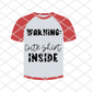 Warning cute shirt inside, 0.11 cents, Packaging Sticker