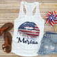 Merica Lips, America Stars and Stripes, Sublimation Transfer