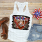Highland cow with America sunflower, Sublimation Transfer