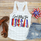 God Bless the USA, America Stars and Stripes, Sublimation Transfer