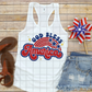 God Bless the USA, America Stars and Stripes, Sublimation Transfer