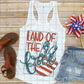 Land of the Free, America Stars and Stripes, Sublimation Transfer