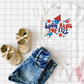 Fireworks, Boom Bang, America Stars and Stripes, Sublimation Transfer