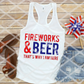 Fireworks and Beer, That's why I'm here, Sublimation Transfer