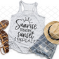 Sunrise Sunset Sunburn Repeat, Beach Vacation Sublimation Transfer