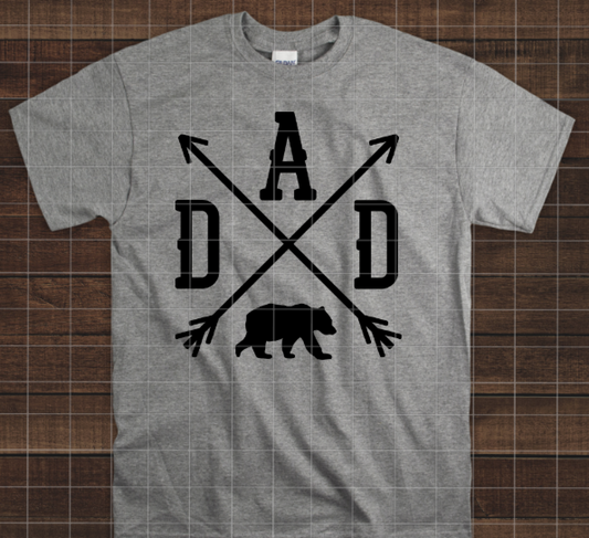 Dad Bear, Ready to Press, Sublimation Transfer