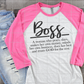 Boss, Boss Definition Screen Print, Read to Press, Screen print transfers