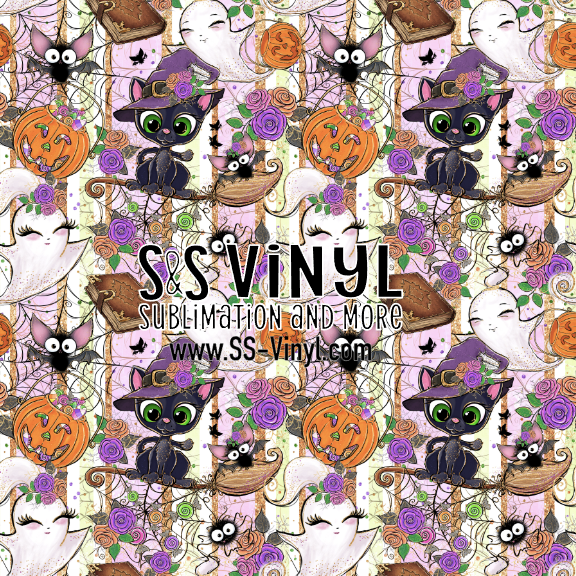 Halloween 6 Print Patterned Permanent Adhesive, HTV, or Sublimation