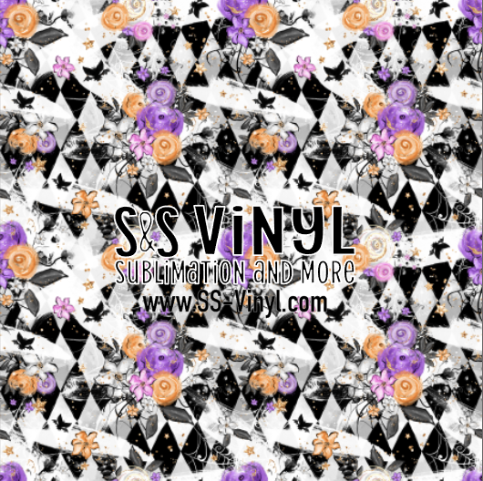Halloween 7 Print Patterned Permanent Adhesive, HTV, or Sublimation