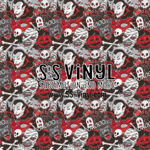 Halloween 12 Print Patterned Permanent Adhesive, HTV, or Sublimation
