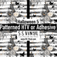 Halloween Black and White Flowers, Print Patterned Permanent Adhesive, HTV, or Sublimation