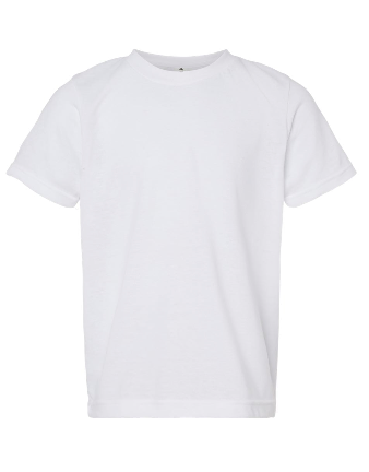 Kids Tultex Poly Rich 65% Polyester - White