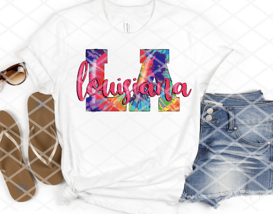 HTV Louisiana, LA Tie Dye, Ready to Press Transfer
