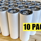 Black Friday Sale Blank Sublimation 20oz. Tumblers, Straight, Solid White