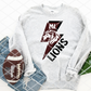 Lions Bolt Sublimation or HTV Transfer