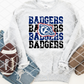 Badgers Stacked Sublimation or HTV Transfer