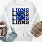 Lions Stacked Sublimation or HTV Transfer