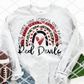 Red Devils Rainbow Heart Sublimation or HTV Transfer