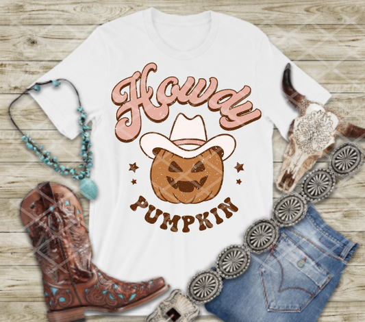 Howdy Pumpkin Color Sublimation Transfer