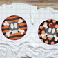 HTV Halloween Skulls with bow, Ready to Press Transfer