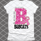 Bobcats Breast Cancer Awareness Sublimation or HTV Transfer