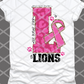 Lions Breast Cancer Awareness Sublimation or HTV Transfer