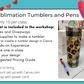 Sublimation Tumbler Workshop March 8