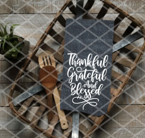 Thankful, Grateful, and Blessed, Ready to Press Screen Print