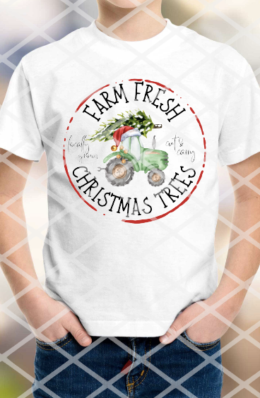 Farm Fresh Christmas Trees, Sublimation Transfer