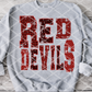 Red Devils Sublimation or HTV Transfer