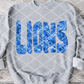 Lions Sublimation or HTV Transfer