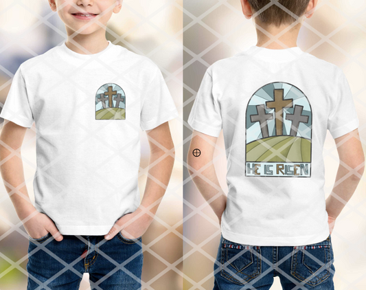 He is Risen, Pocket and back, Easter Sublimation transfer
