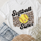 DTF Softball Sister, Ready to Press Transfer