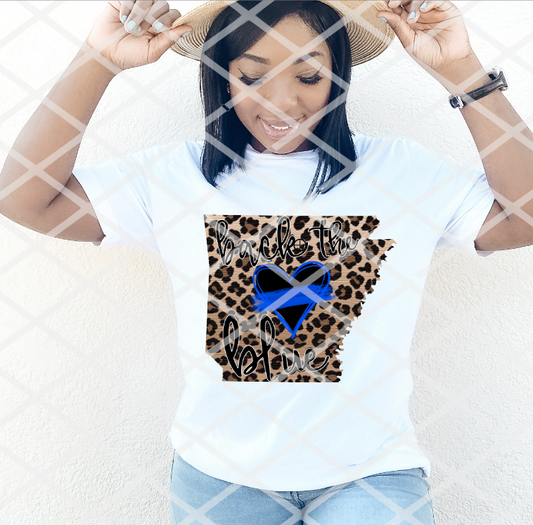 DTF Back the Blue, Arkansas, Ready to Press Transfer