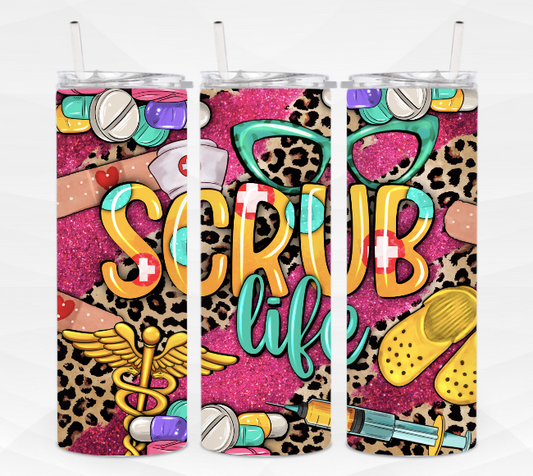 Scrub Life, Sublimation Transfer, Ready to Press