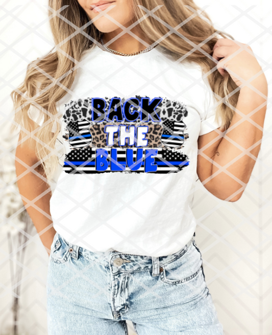 DTF Back the Blue, Ready to Press Transfer