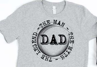 Screenprint Dad The Man The Myth The Legend Transfer