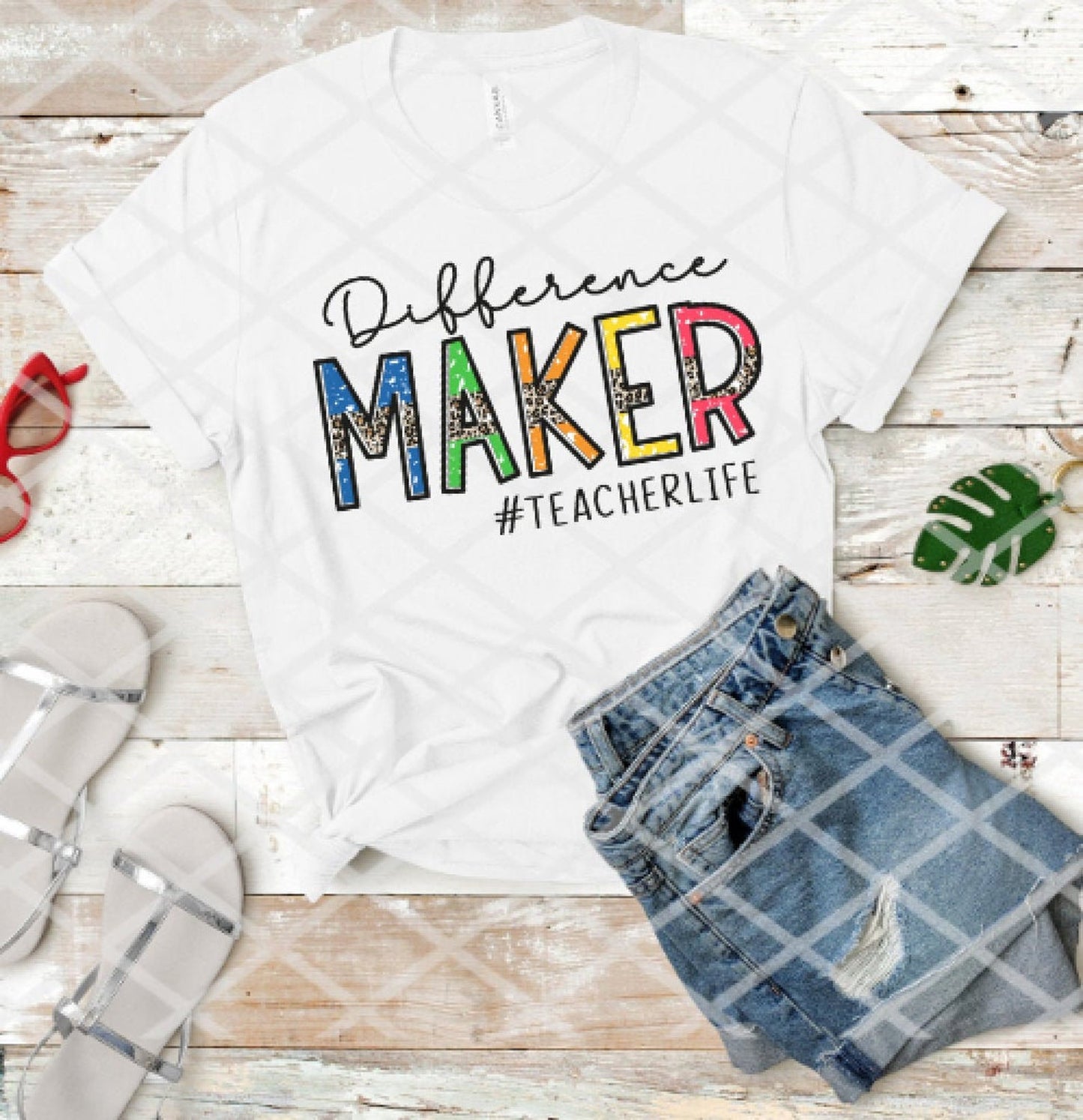 Difference Maker Teacher Life, Screen print transfer